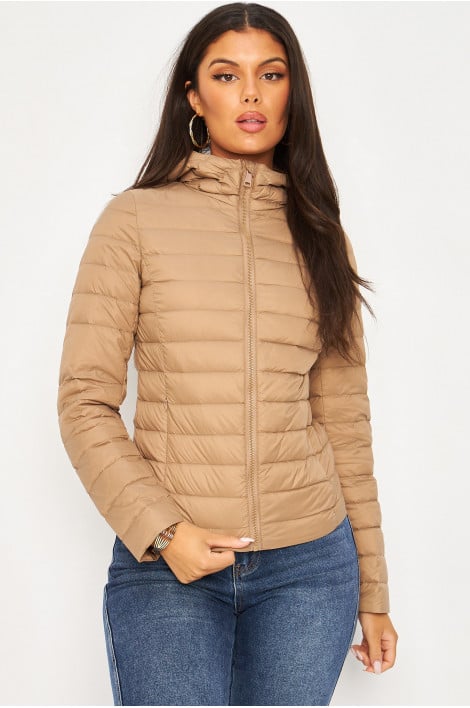 Doudoune en duvet très chaude taupe
