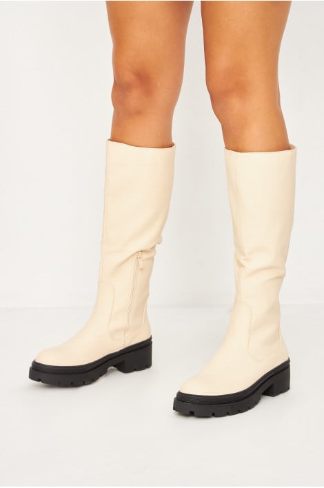 Bottes hautes noires à bout pointu