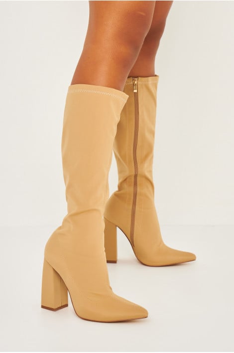 Bottes hautes noires à bout pointu