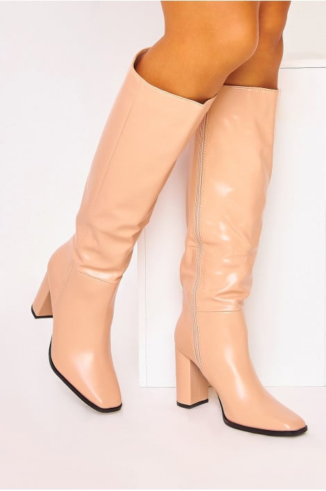 Bottes hautes noires à bout pointu