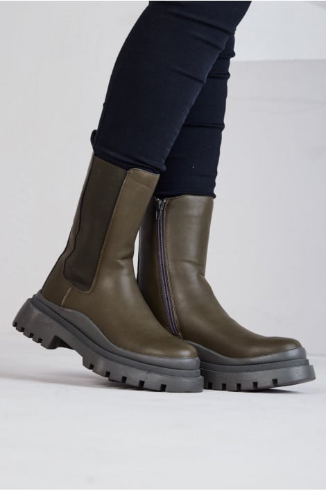 Bottes hautes noires à bout pointu