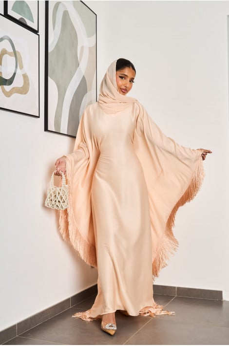 Robe à franges ajustable à la taille