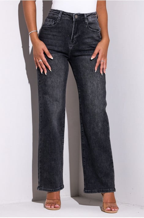 Jean gris foncé coupe droite