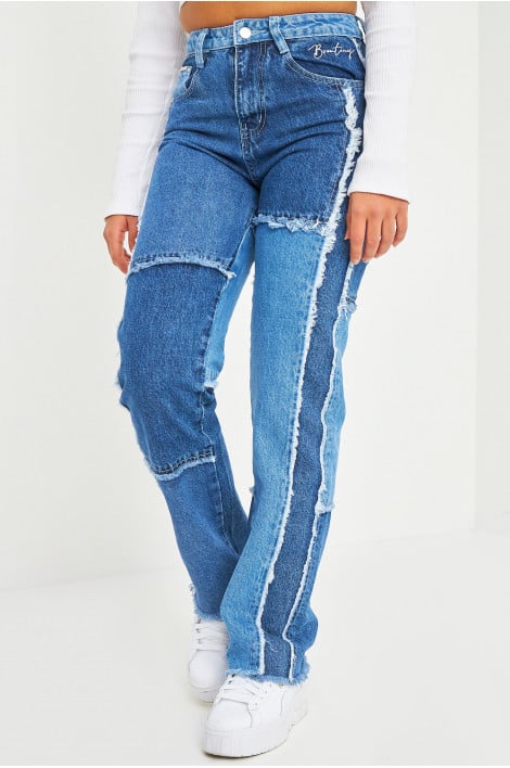 Jean Patchwork bleu Brentiny