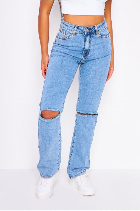 Jean Regular bleu déchiré