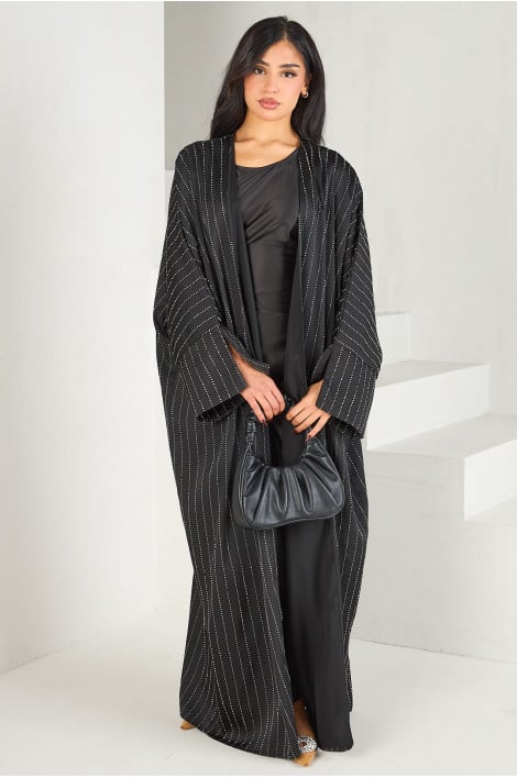 Kimono à strass noir