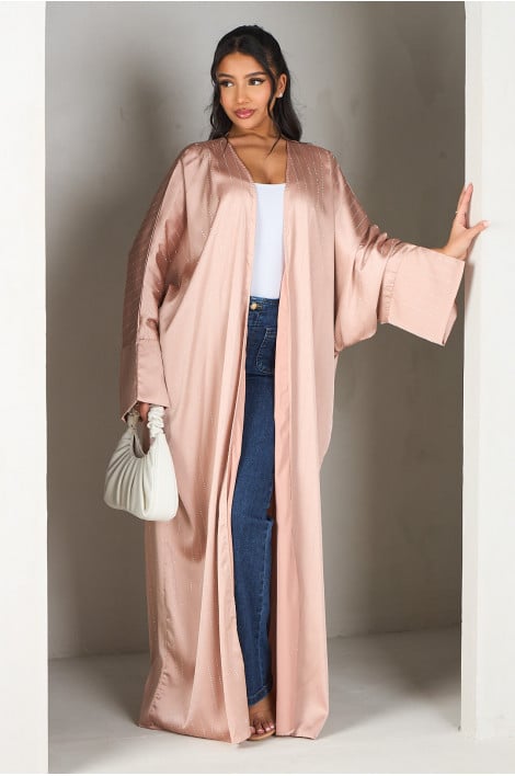 Kimono à strass rose