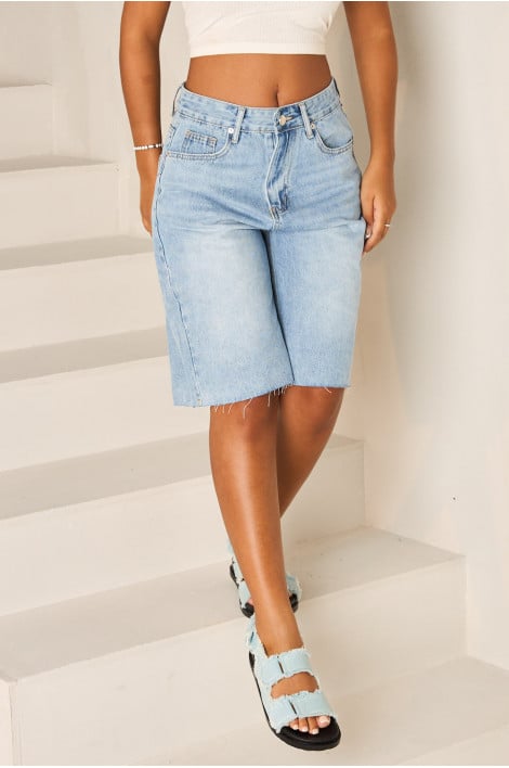 Short en jean bleu