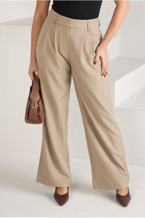 Pantalon à pince taupe