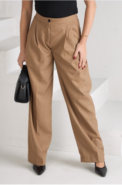 Pantalon à pinces marron