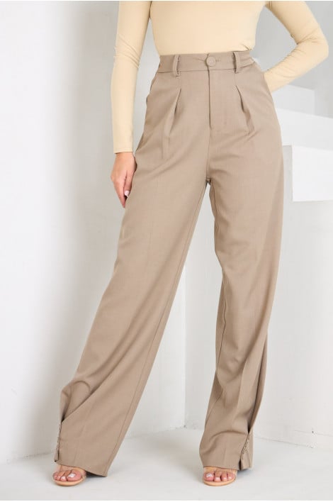 Pantalon de tailleur taupe