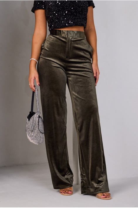 Pantalon kaki en velours