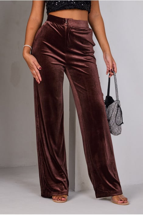 Pantalon marron en velours