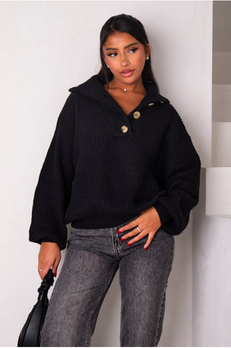 Pull en maille noir