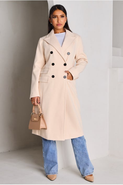 Veste beige à boutons