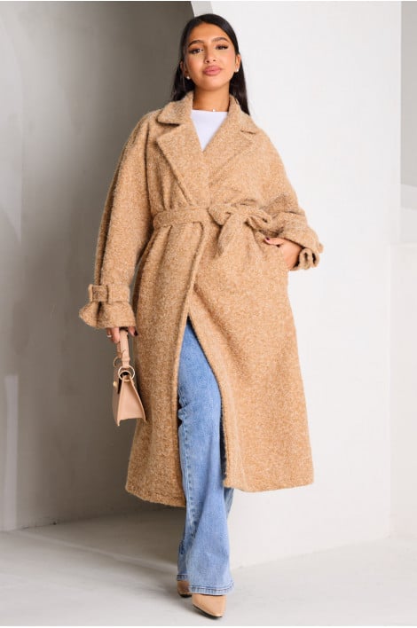 Veste camel texturée