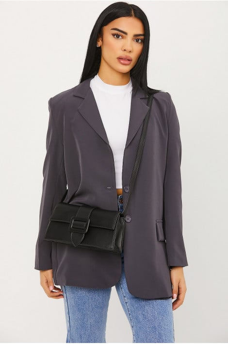 Veste de blazer grise foncé