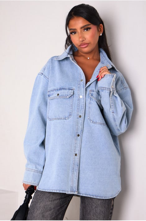 Veste en jean bleue